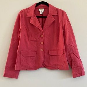Talbots coral stretchy blazer